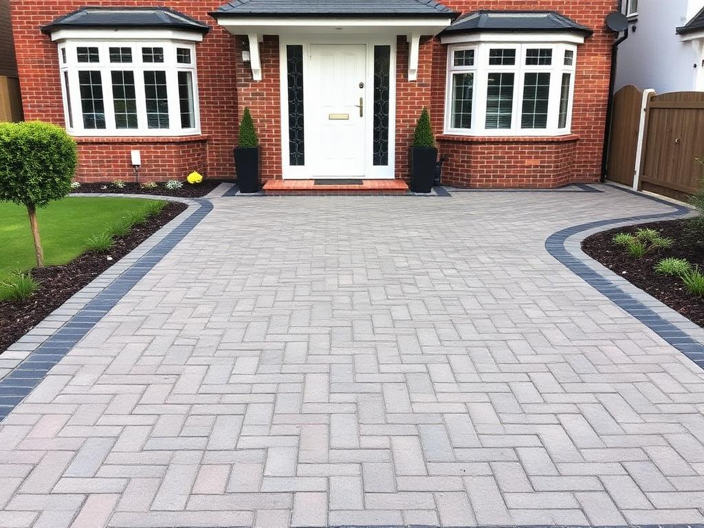 Block-paved driveway